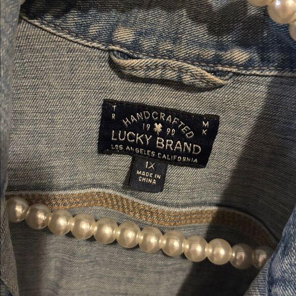 Lucky Brand Blue Denim Jacket size 1x - Picture 4 of 5